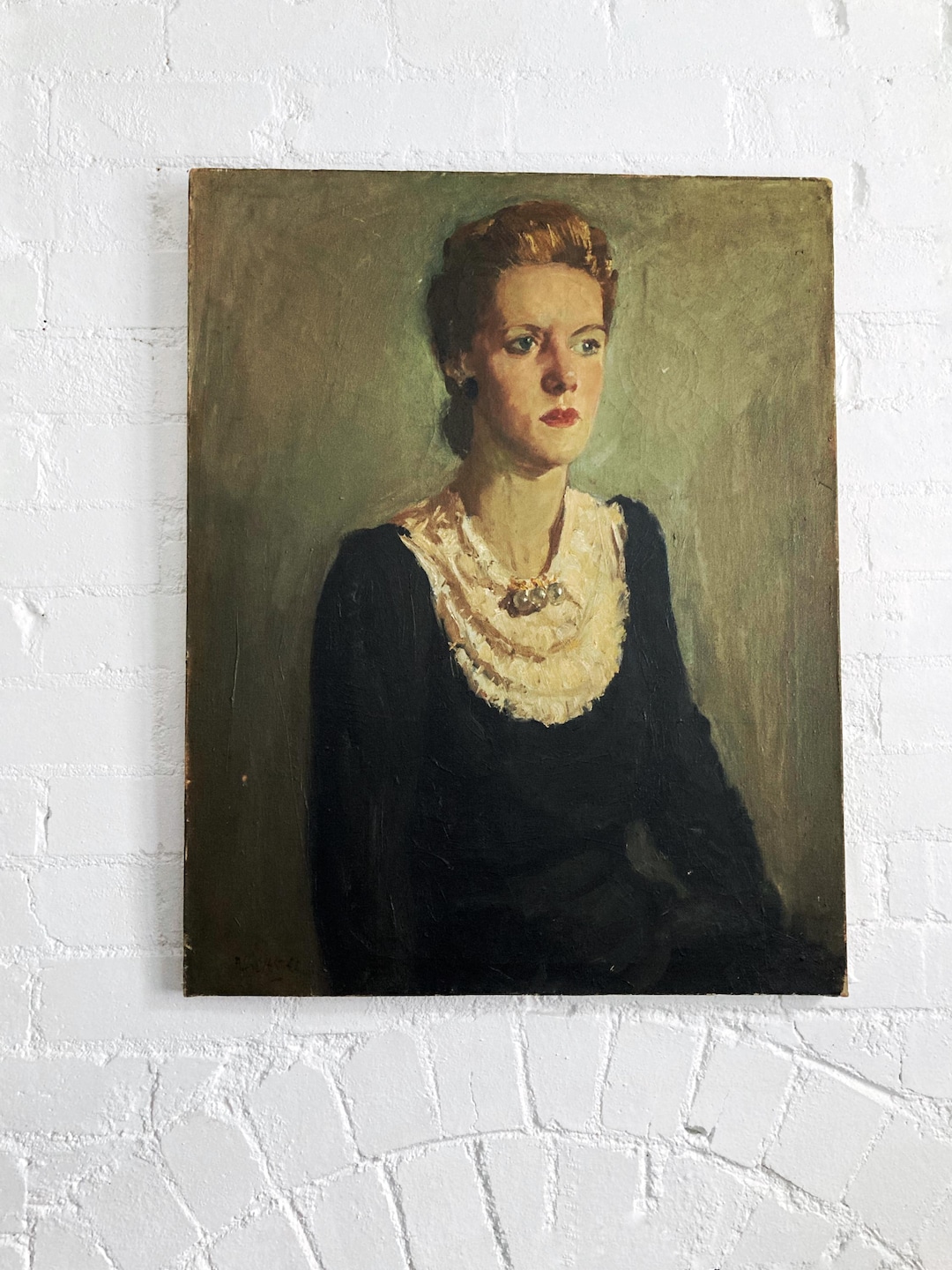 Large Antique Oil Portrait Painting of a Lady - Etsy Australia