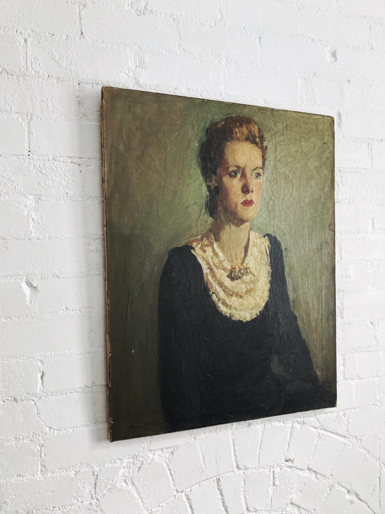 Large Antique Oil Portrait Painting of a Lady - Etsy Australia