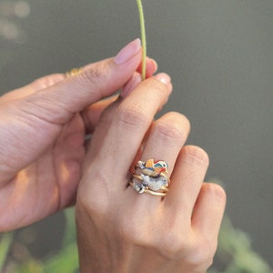 Mandarin Duck Family Stacking Ring, Mandarin Duck, Sterling Silver Ring, Stacking Ring, Adjustable ring, Dainty Ring, Minimalist Ring.