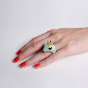 Frog Prince Ring, Frog ring, Original. image 1