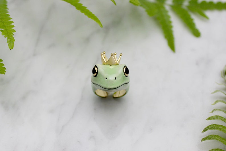 Frog Prince Ring, Frog ring, Original. image 4