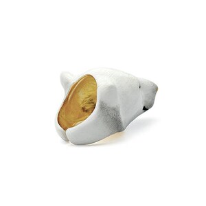 Paul Polar Bear Ring , Animal Ring , Handcrafted , Enamel Ring , White bear ring . GOODAFTERNINE image 5