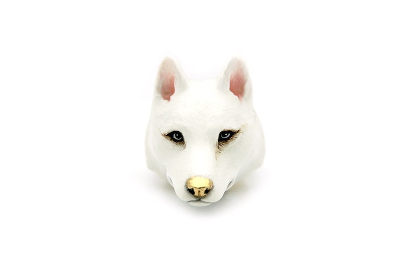 Snow , White Husky , White Wolf Ring image 3