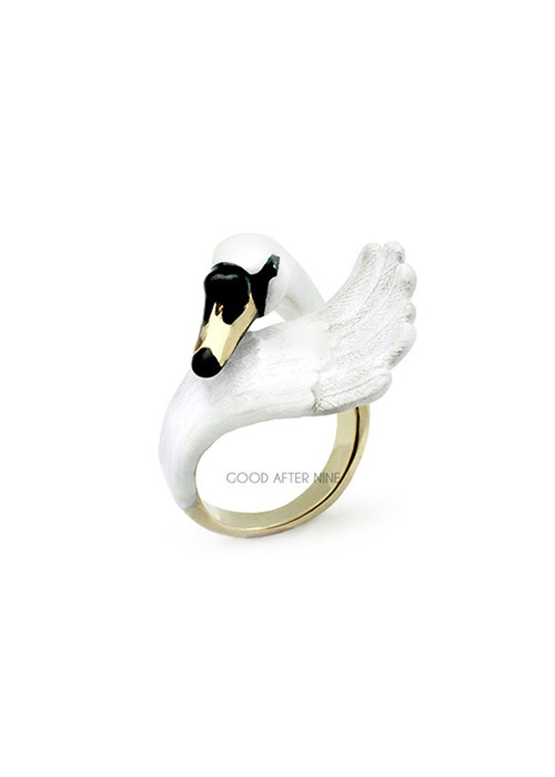 Swan Ring Handcrafted Statement Ring. - Etsy
