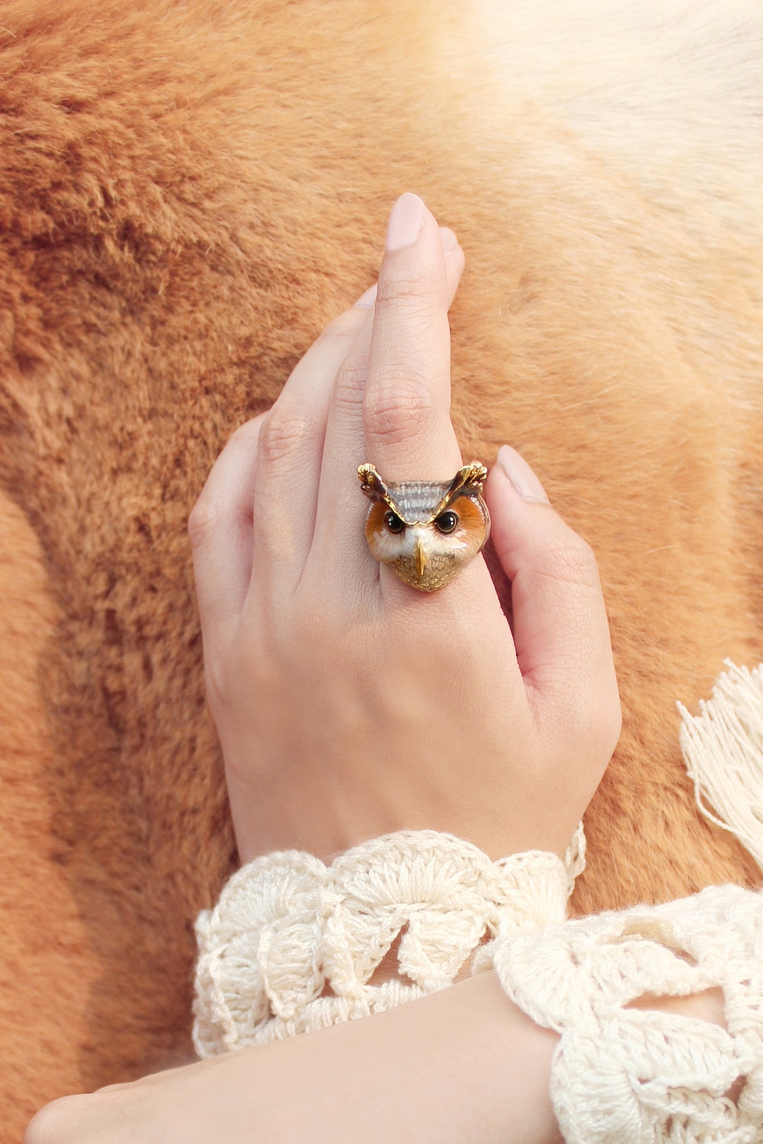 Merry Great Horn Owl Ring , Owl Lover , MOONLIGHT VALLEY - Etsy