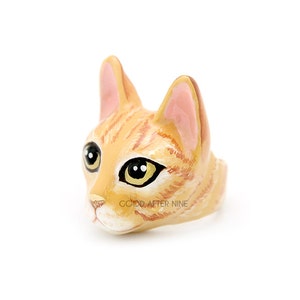 Chompoo Cat Ring , Orange cat. image 3