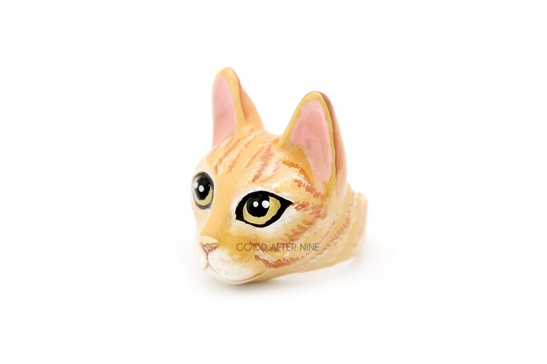 Chompoo Cat Ring , Orange cat. image 3