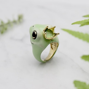 Frog Prince Ring, Frog ring, Original. image 5