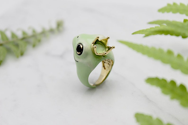 Frog Prince Ring, Frog ring, Original. image 5