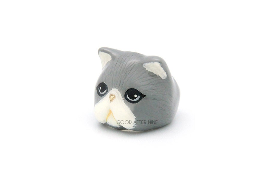 Jumpa Grey Persian Cat Ring - Etsy