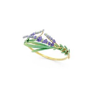 Lavender Bangle , Flower bangle Delicates details , Handpainted GOODAFTERNINE image 5