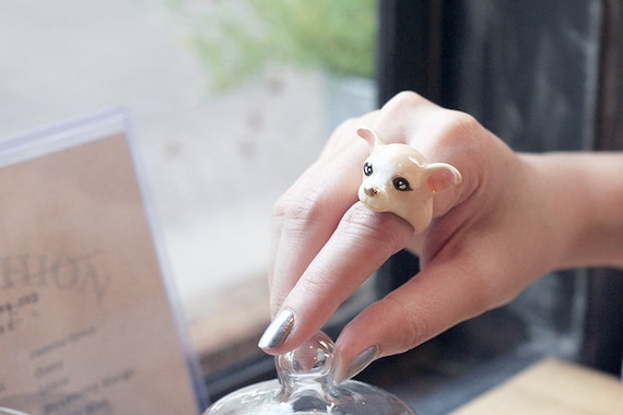 Chihuahua Ring Creamy Etsy UK