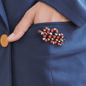 Milk Snake Brooch, Enamel Jewelry, Milk snake, Enamel pin, GOODAFTERNINE
