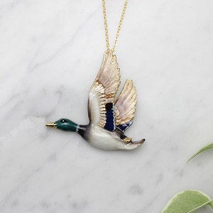 Mallard Duck Pendent Necklace