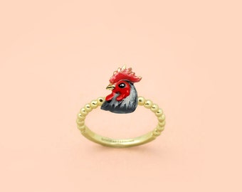 Rooster Ring - Chinese zodiac animals. Sign - Zign Collection ,  Year of The Rooster