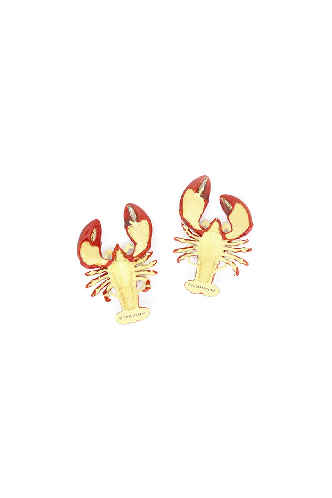 Red Lobster Earrings Stub Earrings Ocean Creature Etsy
