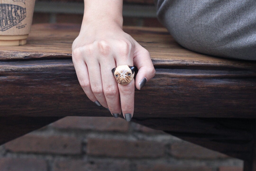 Pug Ring - Etsy
