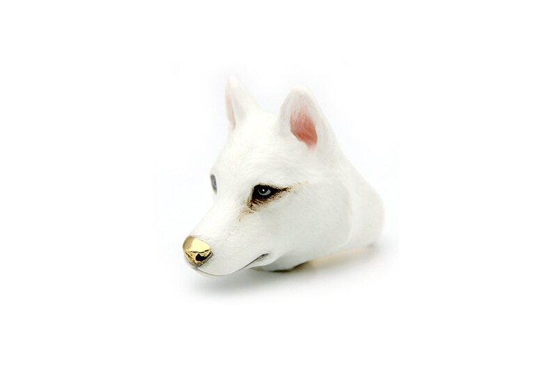 Snow , White Husky , White Wolf Ring image 4