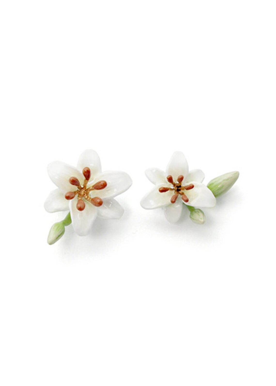 Lily Earrings Stud Earrings Flower Earrings High Quality Etsy