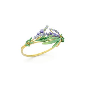 Lavender Bangle , Flower bangle Delicates details , Handpainted GOODAFTERNINE image 6