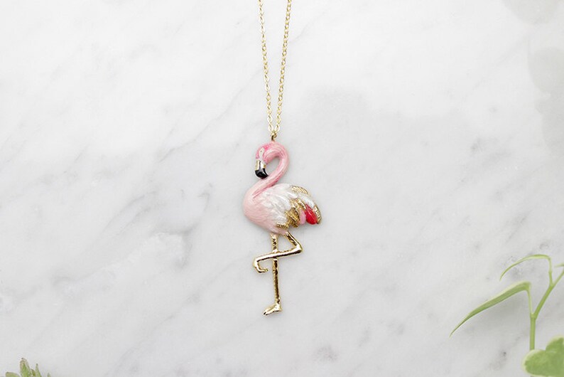 Flamingo Pendent Necklace image 3