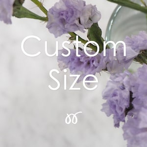 Additional listing for Custom size option.