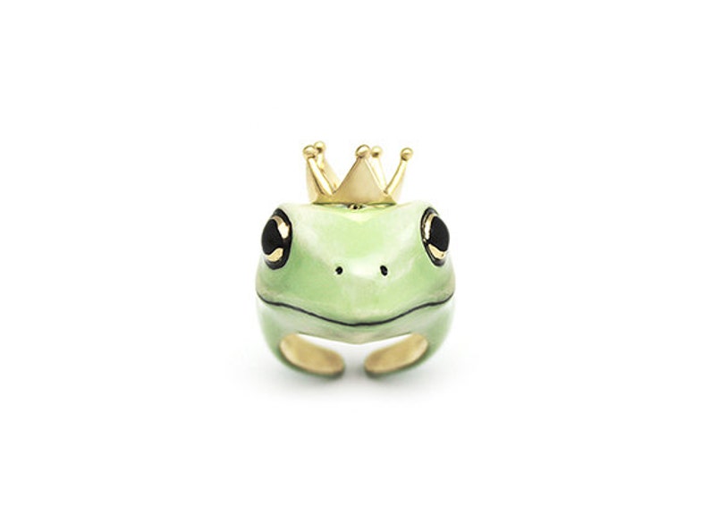 Frog Prince Ring, Frog ring, Original. image 6