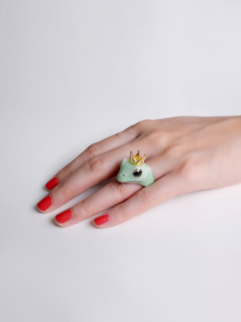 Frog Prince Ring, Frog ring, Original. image 1