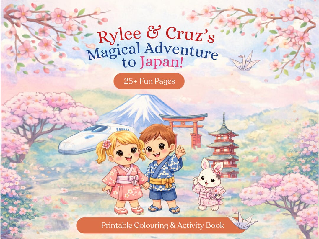 Rylee & Cruz Japan Adventure Colouring Book | Kids Travel Activity ...