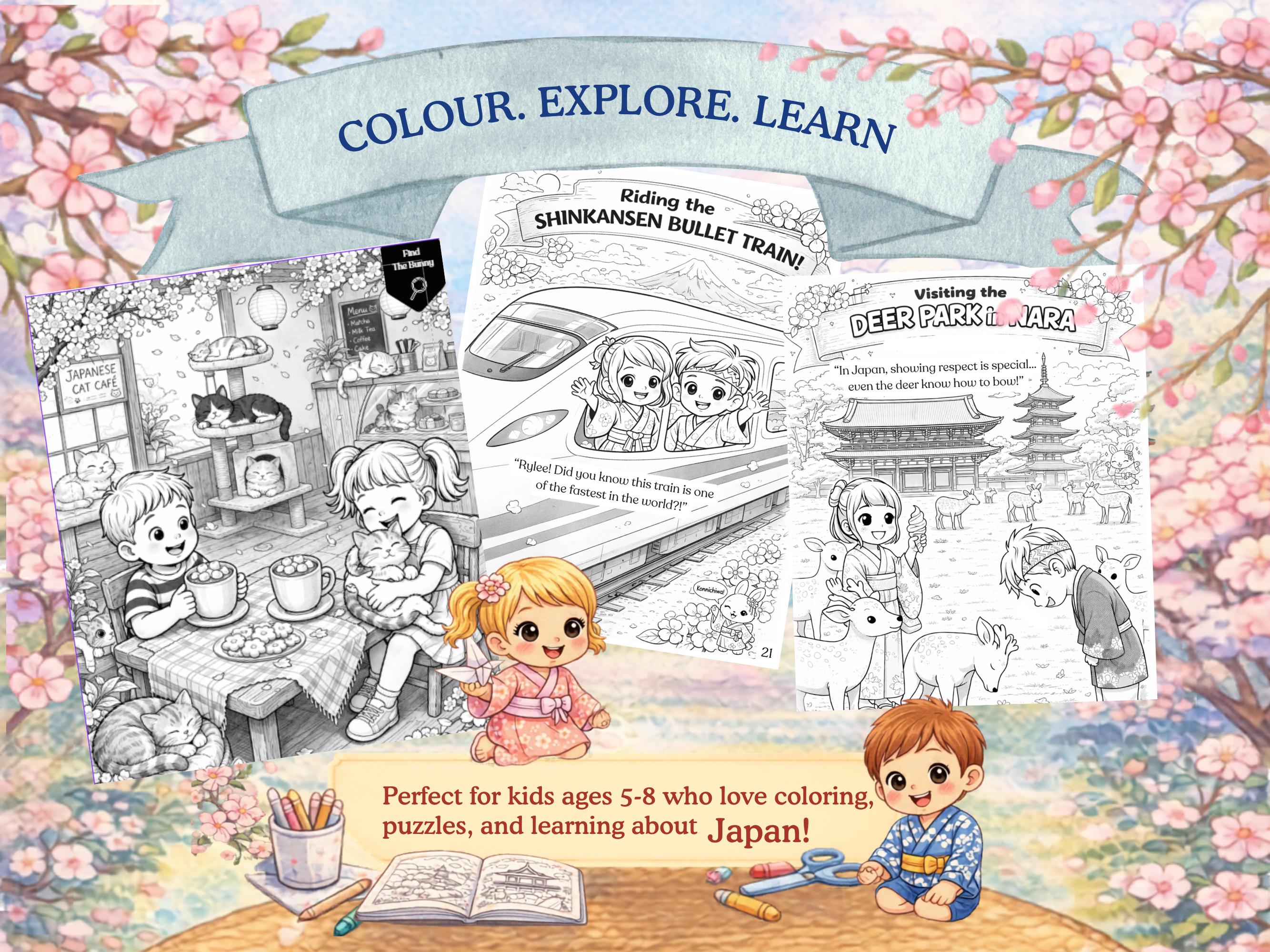 Rylee & Cruz Japan Adventure Colouring Book | Kids Travel Activity ...