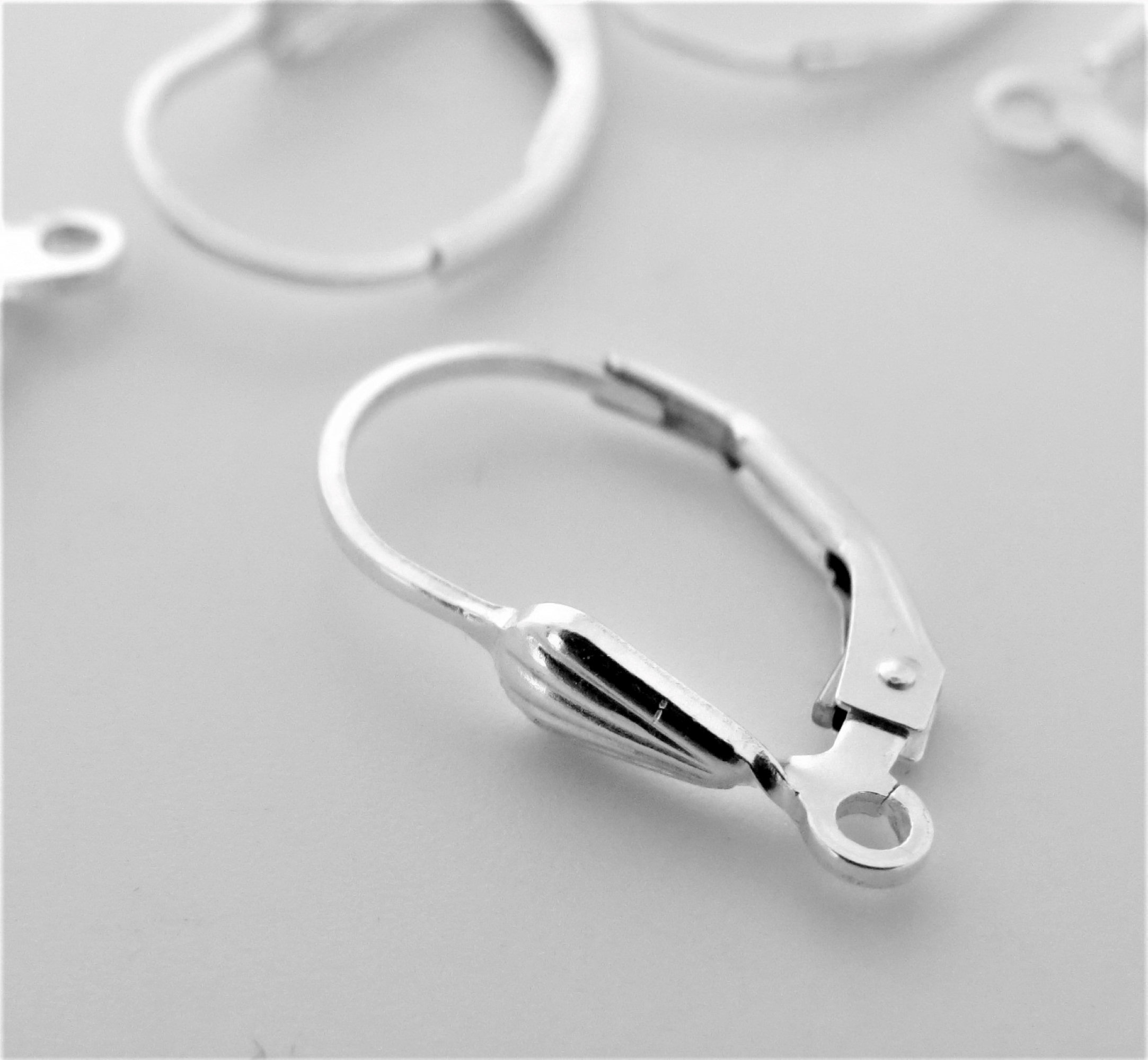 4 orecchini a monachella in argento sterling 925 a forma di