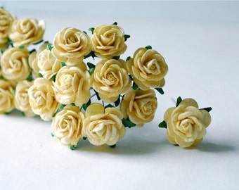 ON SALEPaper Flower 50 pieces mini rose size 2 cm. 2tone: | Etsy