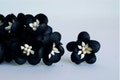 Paper flower, 50 pieces, size 2.5 cm. Cherry blossom, black blue color. product logo