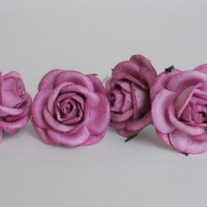 Byzantine Paper Roses: Handmade DIY Craft Flowers, 4.5cm (20 Pieces)