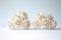 Paper Flower, 25 pcs. mini rose size 3.5 cm., Ivory color. product logo
