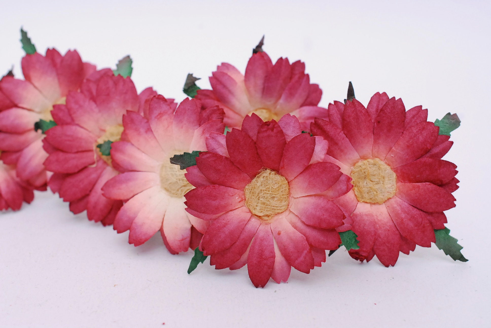 color. Flat Small daisy flowers size 0.5 cm Paper Flower orange to be red 100 pcs Scarlet