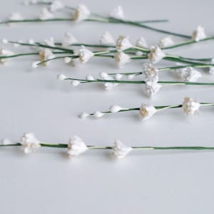 Handmade Paper Gypsophila: 20 White Baby Breath Branches