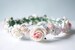 Paper Flower, Crown, Headband, Tiaras, Wedding, pink, soft pink, cream and white Color. 