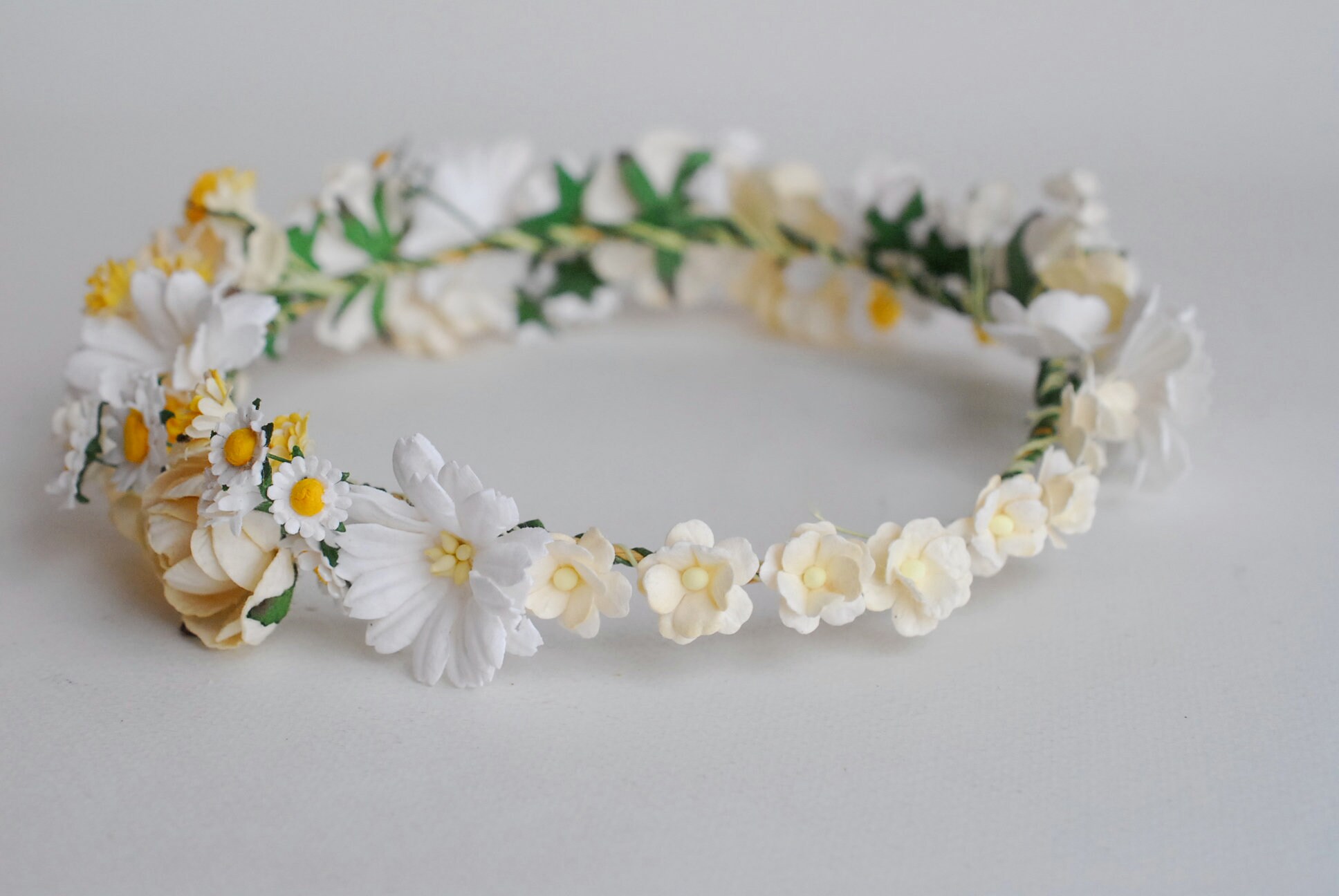 Paper Flower DIY Bridal flower crown Wedding props hair Etsy