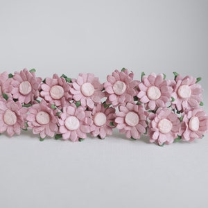 Paper Flower, centerpiece, wedding supplies, DIY decoration, small sunflowers, handmade flowers, 50 pieces  size 2.5 cm, pale rouge color