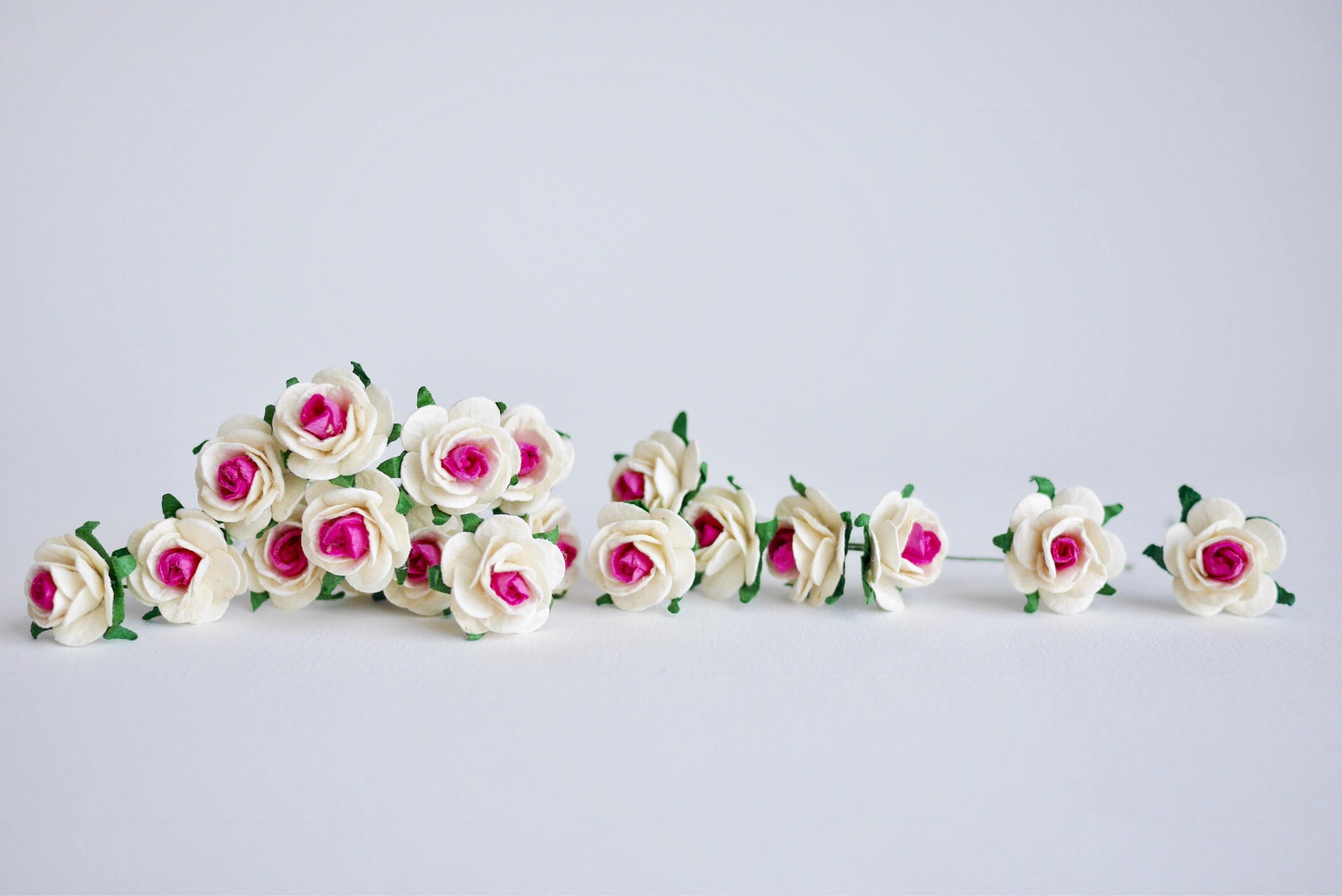 ON SALEPaper Flower 50 pieces mini rose size 2 cm. 2tone: | Etsy