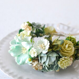 corsage flowers, paper flower greenery , Wedding, white gardenire, peony and some small flowers, middle are size 4.5 cm.