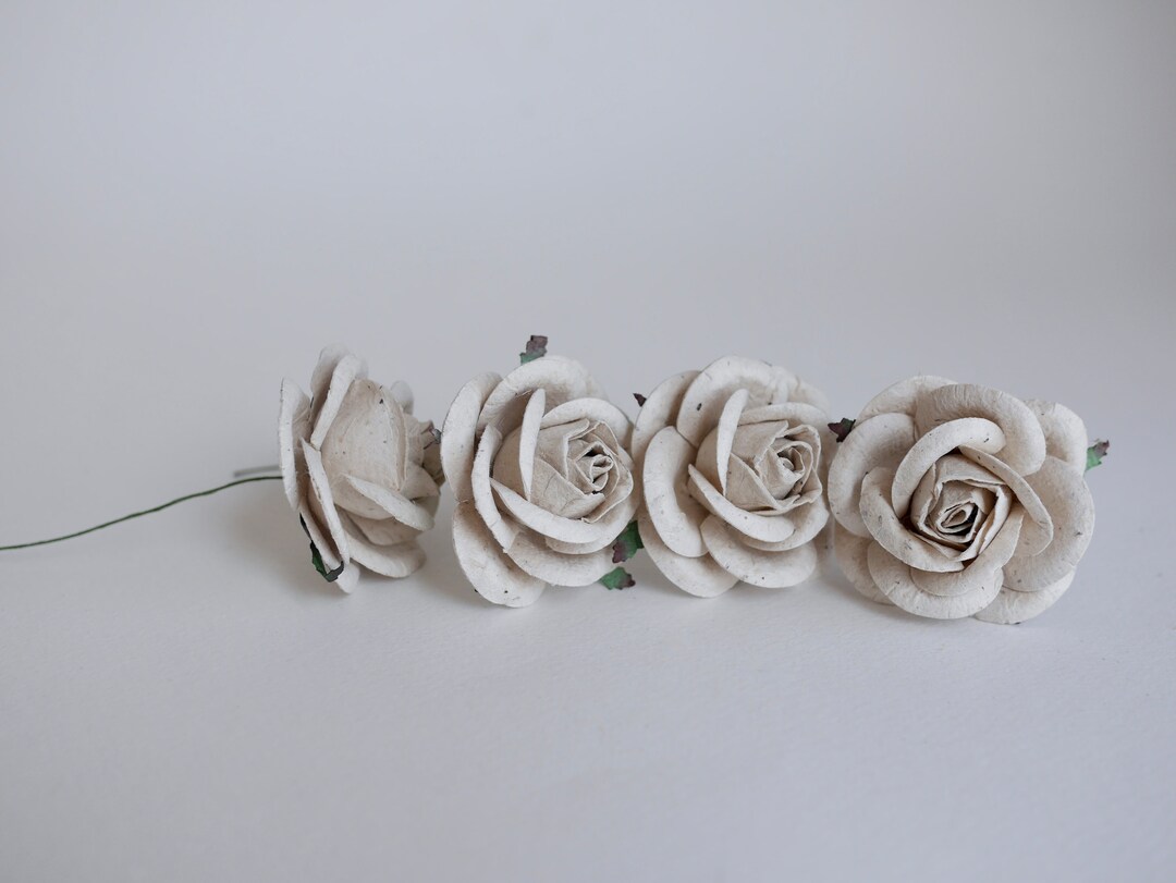 Natural Brown Paper Roses: 20 Piece DIY Centerpieces (4cm) - Etsy