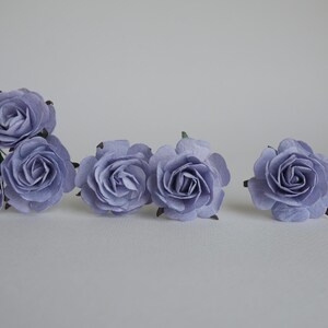 Handmade Paper Roses: 3.5cm Medium Purple Flowers, DIY Supplies (25 Pieces)