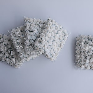 paper flowers, DIY centerpieces artificial flower, 5 packs (250 pieces) roses size 2 cm. white color.