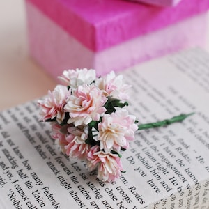 Paper Flower,50 pieces big baby breath, pink&white color.