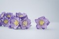 Paper Flower, artificial flowers, centerpieces, paper making, 25 pieces DIY flower tools size 3.5 cm, purple color. product logo