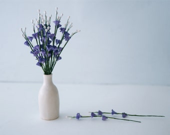 Paper Flower, 20 pcs. Baby Breath, Gypsophila, with pollen size 1 cm. Purple color