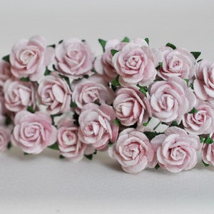 Handmade Lilac Paper Roses: 1.5cm, 100pcs DIY Decoration