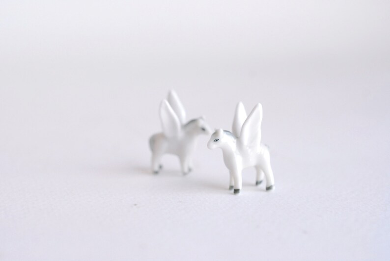 Miniature ceramics supplies, micro mini pony, fly horse, miniatures, accessories for mini garden, accessories, deacoration, terrarium image 6